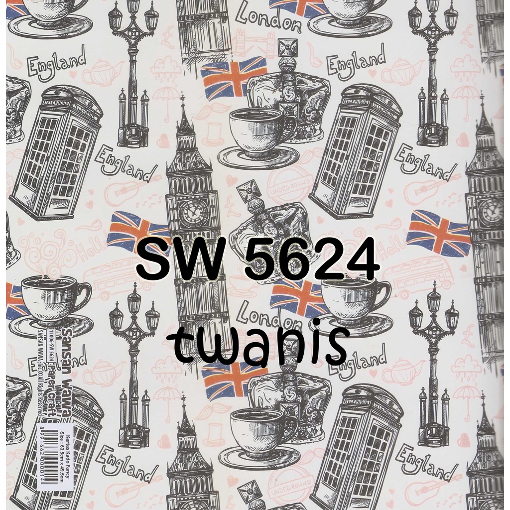 

KERTAS KADO SANWA KODE 5624 ISI 25 LEMBAR BISA CAMPUR DENGAN MOTIF LAIN