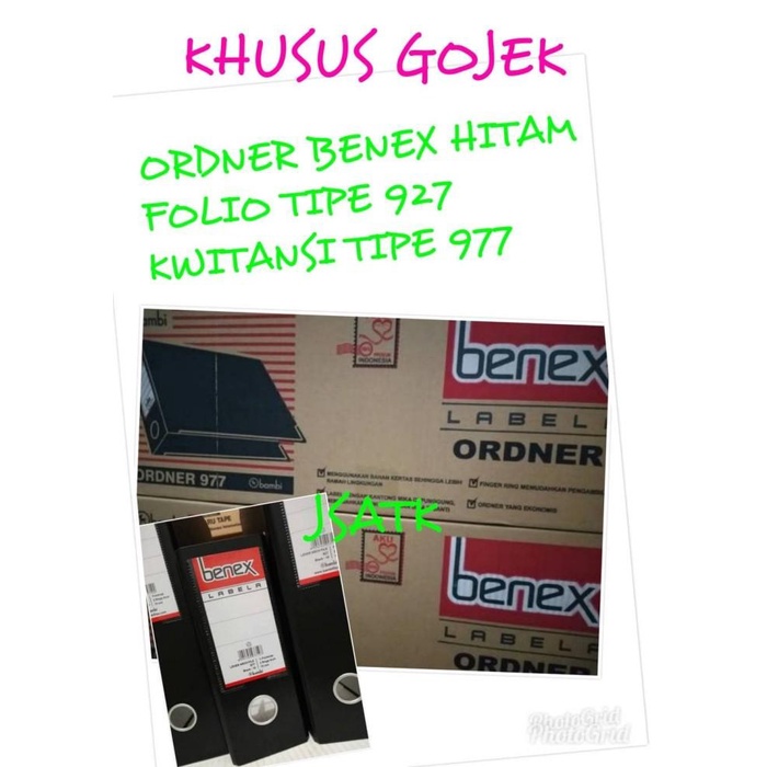 

Gia | Ordner Benex Hitam 927 Folio 977 Kwitansi Khusus Gojek