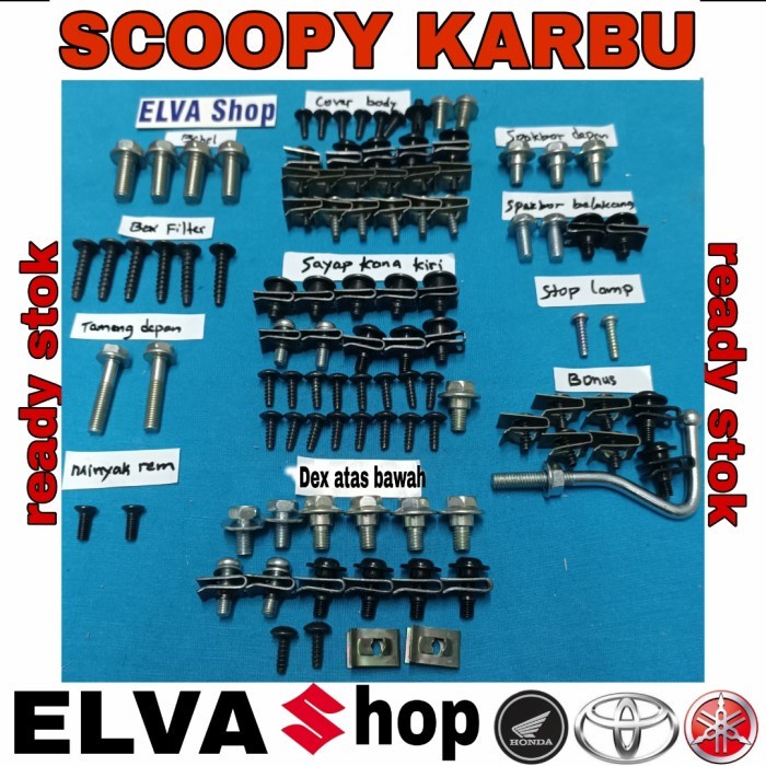 Jual Baut Lengkap Full Set Honda Scoopy Karbu Shopee Indonesia