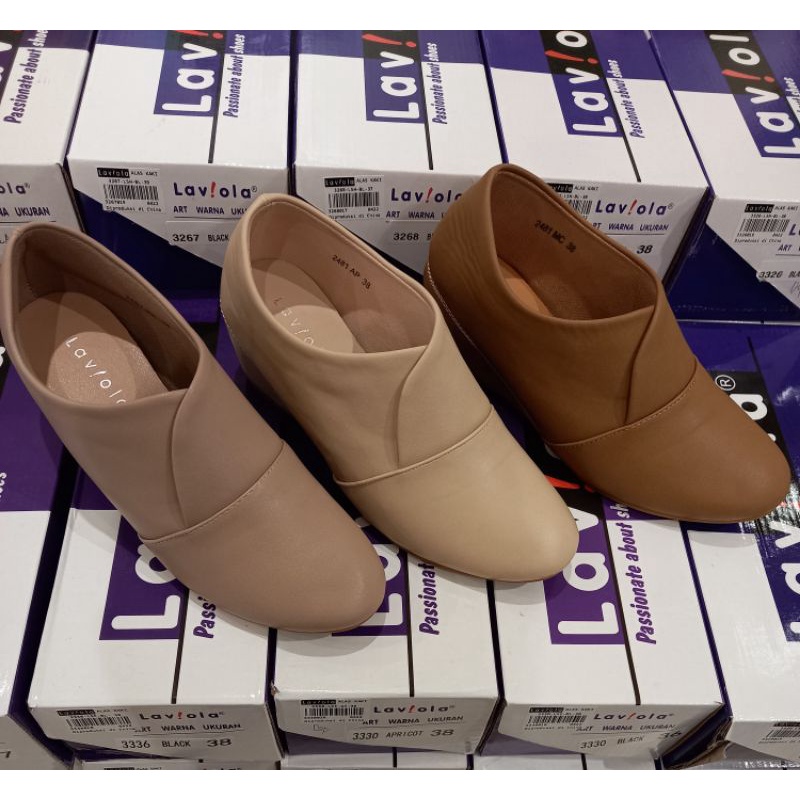 sepatu booth wedges dalam original Laviola