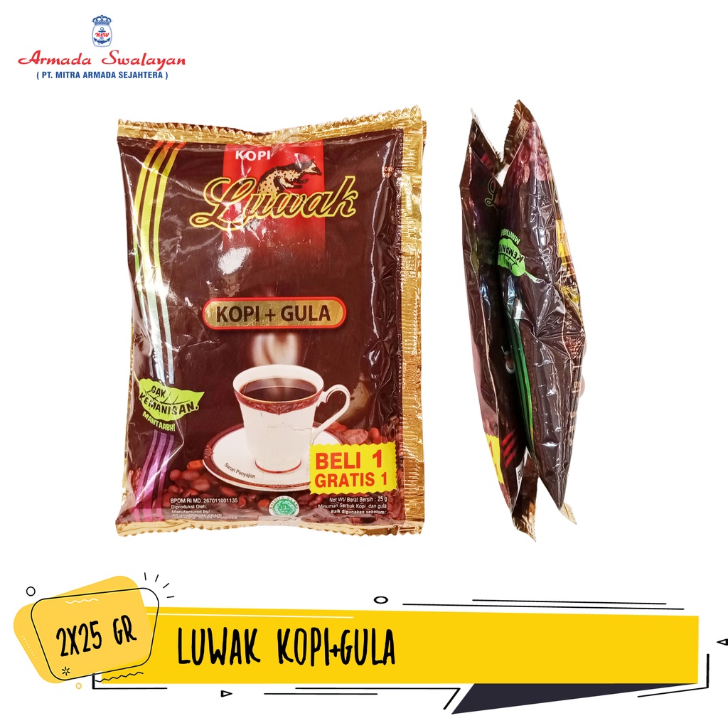 

Luwak Kopi + Gula 25g 2's