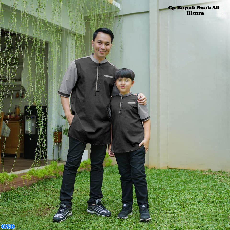 Cp bapak anak ali/Baju Koko Couple Anak Ayah Murah/Couple Gamis Anak Bapak/Atasan Koko Couple Cowok Murah