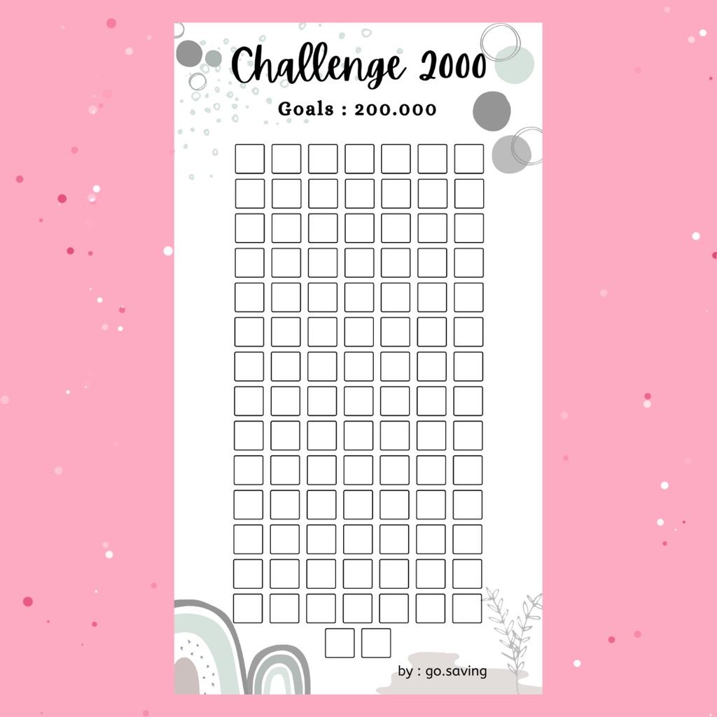 

Binder Saving Challenge 2.000 / Tantangan Menabung Binder A6
