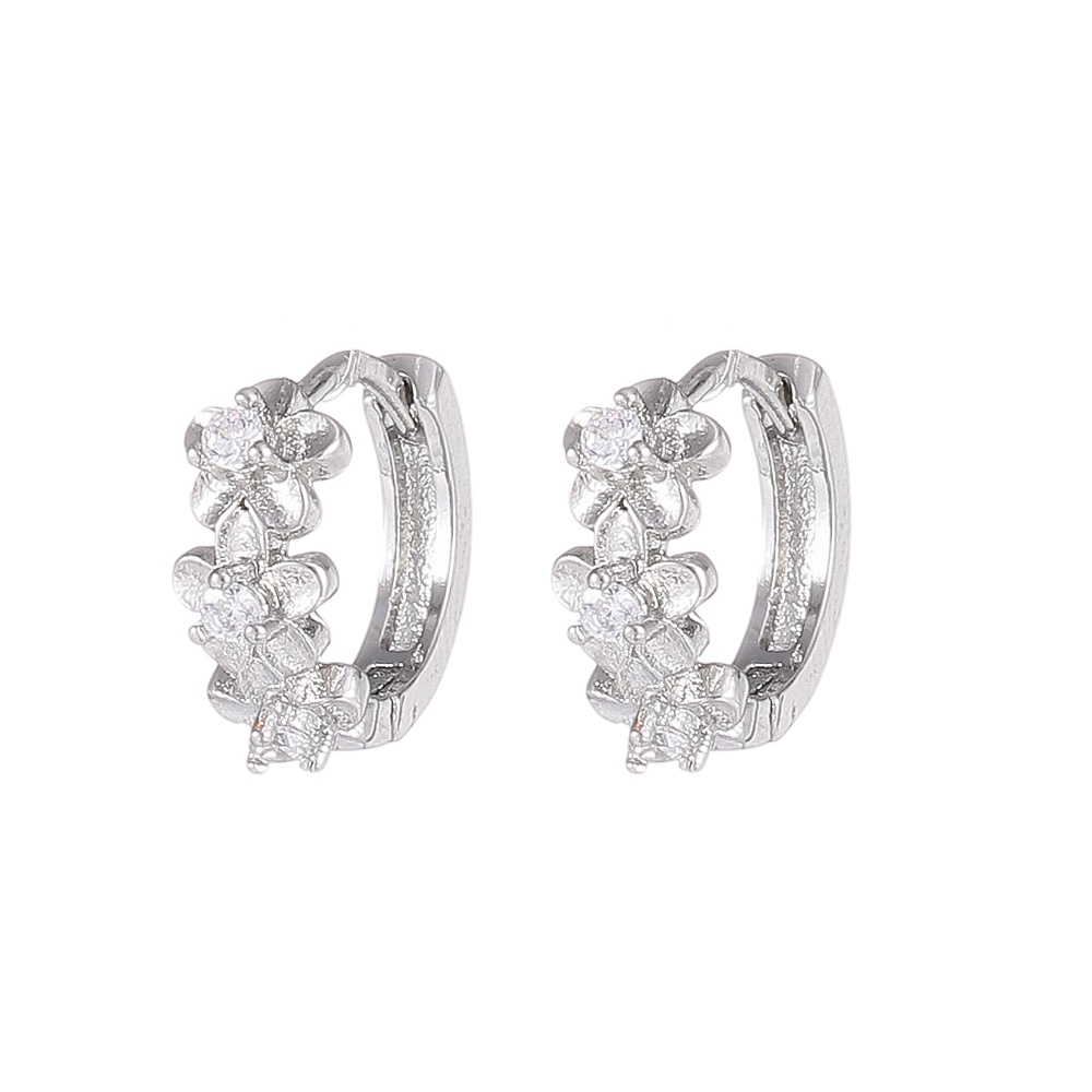 Anting Wanita Anti Karat Couple Silver Murah Anak Muda Aksesoris Titanium D607