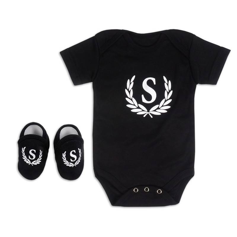 Set Bodysuit + Sepatu Inisial - Jumper Baby Huruf Nama