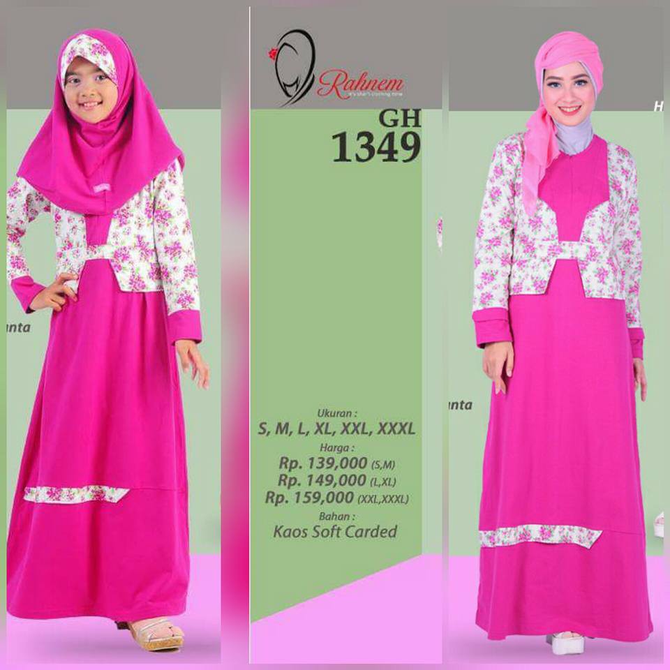 COUPLE / GAMIS RAHNEM / 1349 / DRESS MUSLIM / BAJU WANITA