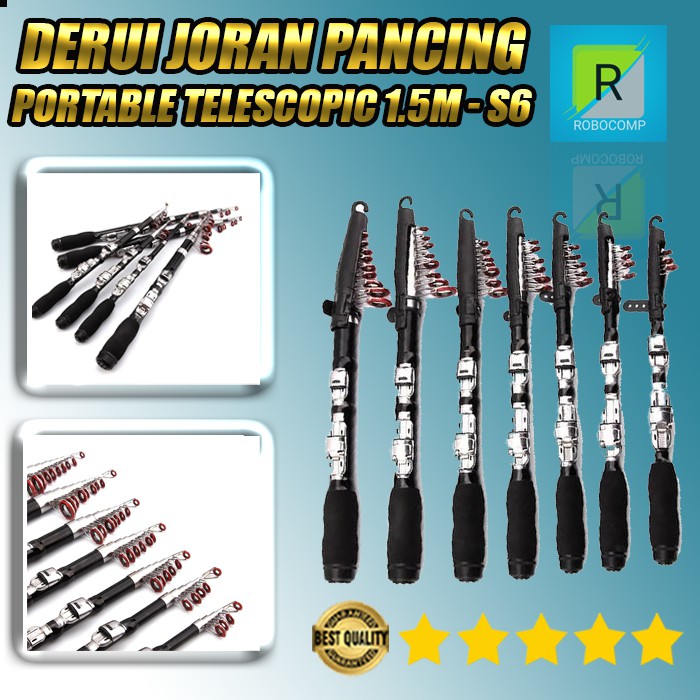 Joran Pancing Portable Telescopic 1.5M Derui - S6