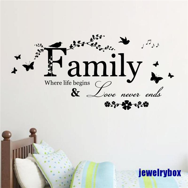 Stiker Dinding Desain Family Bahan Vinyl, Dapat Dicopot