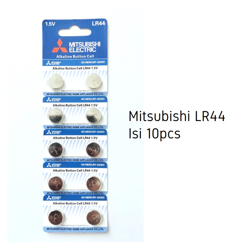 Baterai AG13 Mitsubishi LR44 10pcs Original Mitsubishi Battery