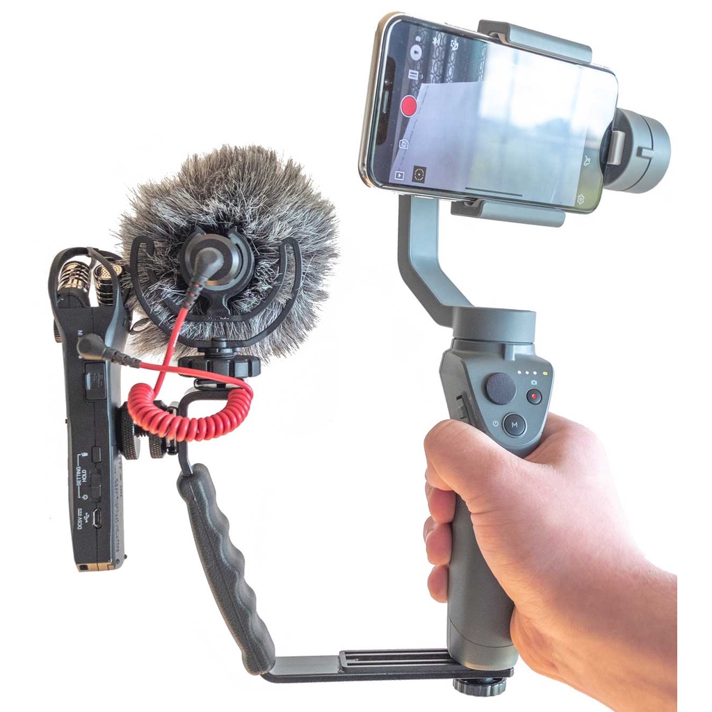 RIG VLOGGER Holder Bracket Flash Light Holder Mount Holder Kamera DSLR Braket Camcorder Murah