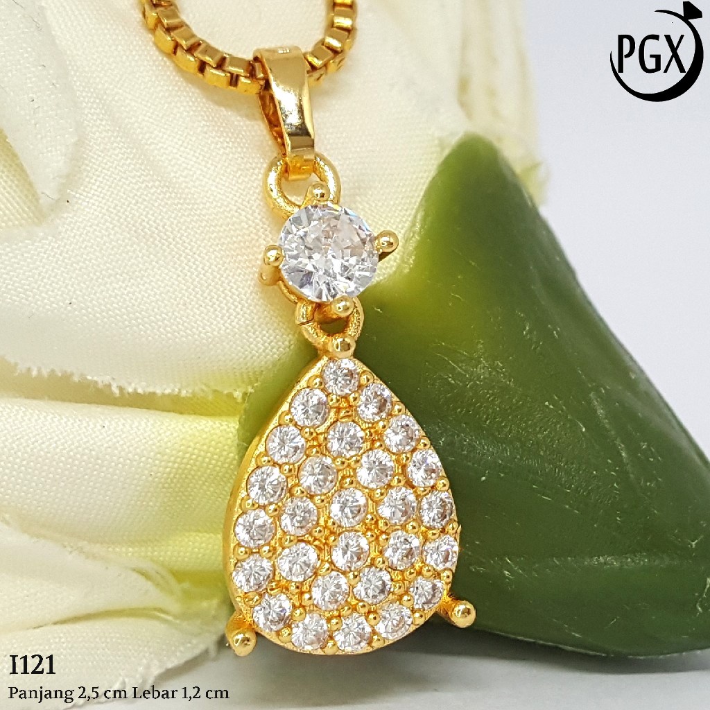 PGX Liontin Kalung Xuping Wanita Perhiasan Lapis Emas Aksesoris Fashion - I121