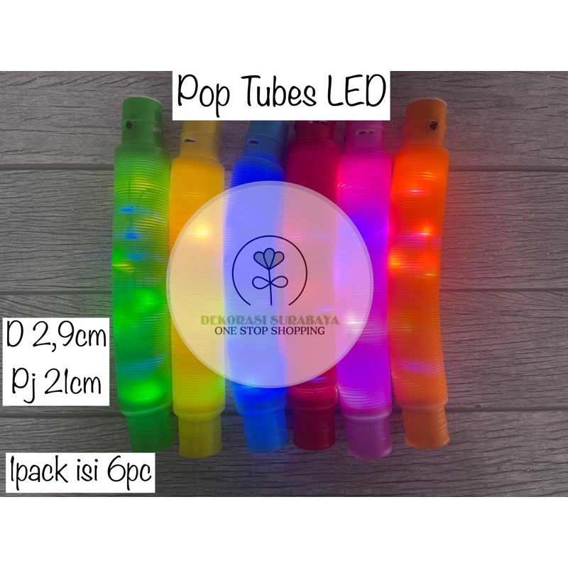 Pop Tubes Rainbow / Pop Tubes Macaron 2,9cm per pc