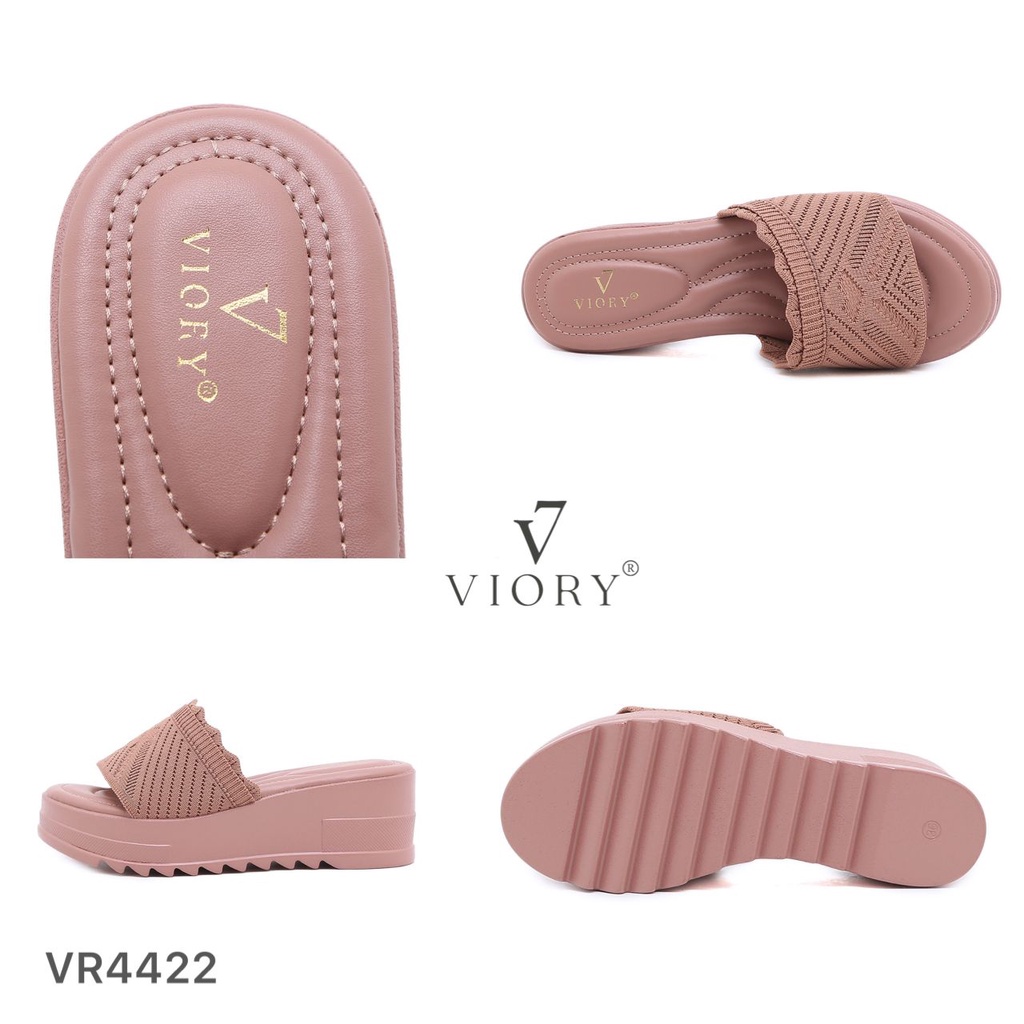 VIORY Sandal Wanita Wedges Shoes Kulit #VR4422 ORIGINAL