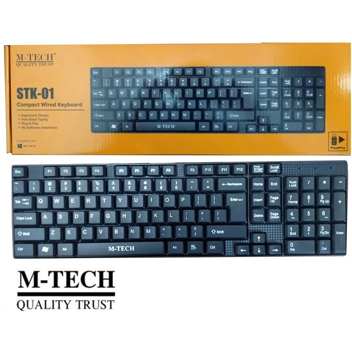 Keyboard Usb Mtech stk-01 kable komputer dan laptop