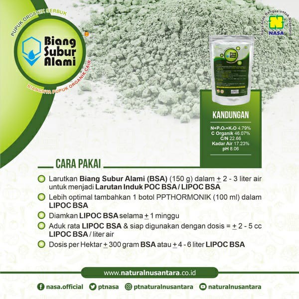 

(BSA) Biang Subur Alami 150 gram pupuk