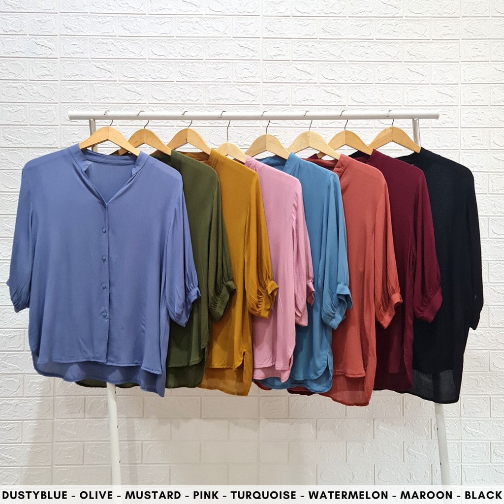 3630 gracia oversized blouse polos atasan kerja busui friendly