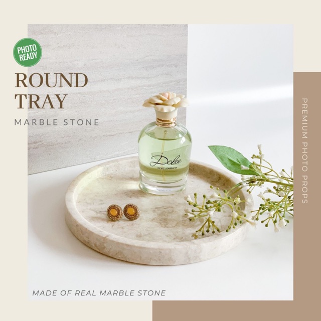 MARBLE ROUND TRAY - PHOTOPROPS PHOTOREADY PHOTO STYLING 20CM ALAS FOTO MAKANAN marble tray pedestal 