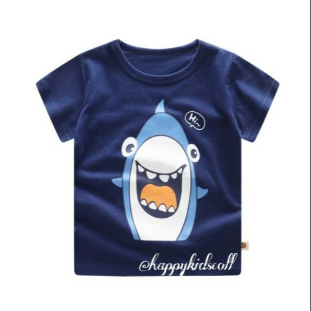 Tshirt impor baby shark usia 6 bln - 2 thn