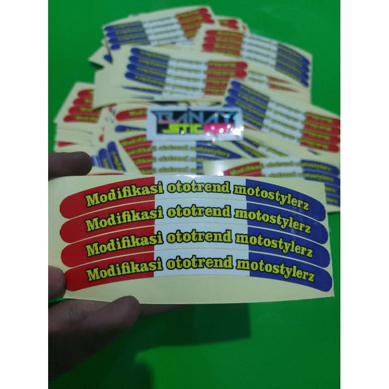 STICKER VELG MODIFIKASI OTOTREND MOTOSTYLERZ THAILAND