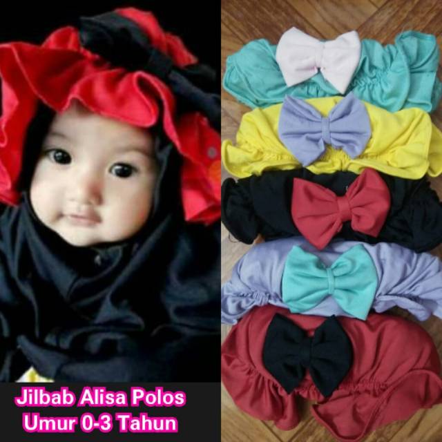 JILBAB ANAK TOPI ALISHA 0 - 3 TAHUN JILBAB ANAK JILBAB ANAK PEREMPUAN HIJAB ANAK HIJAB ANAK PEREMPUA