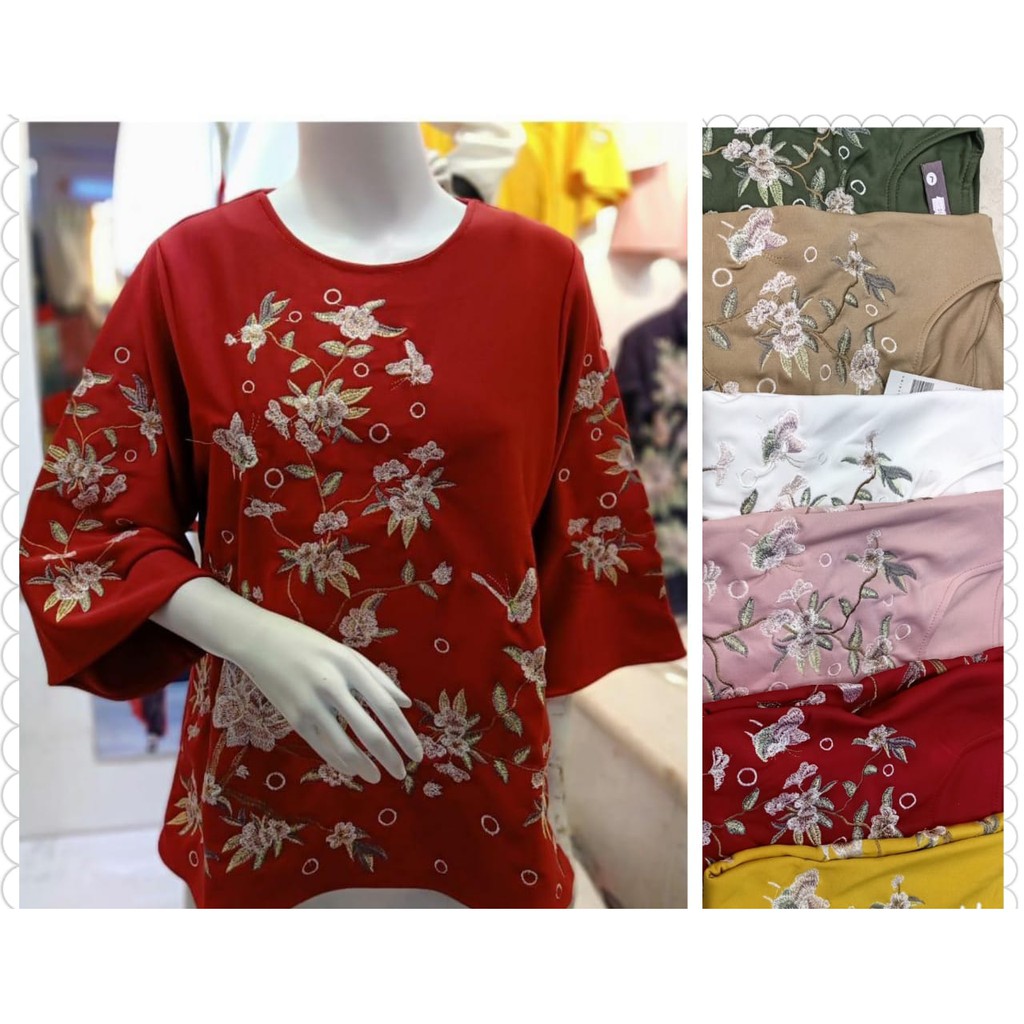 Blus Scuba / Blus Bordir / Blus Jumbo Terlaris