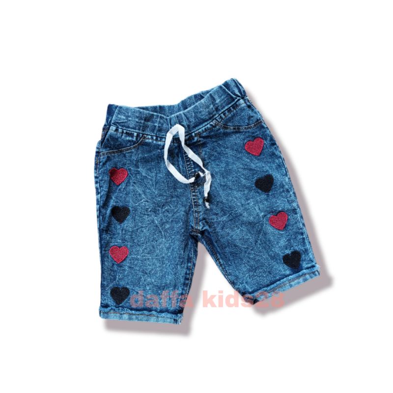 COD CELANA PENDEK ANAK PEREMPUAN MOTIF LOVE/ CELANA 3/4 ANAK PEREMPUAN 2-6 TAHUN