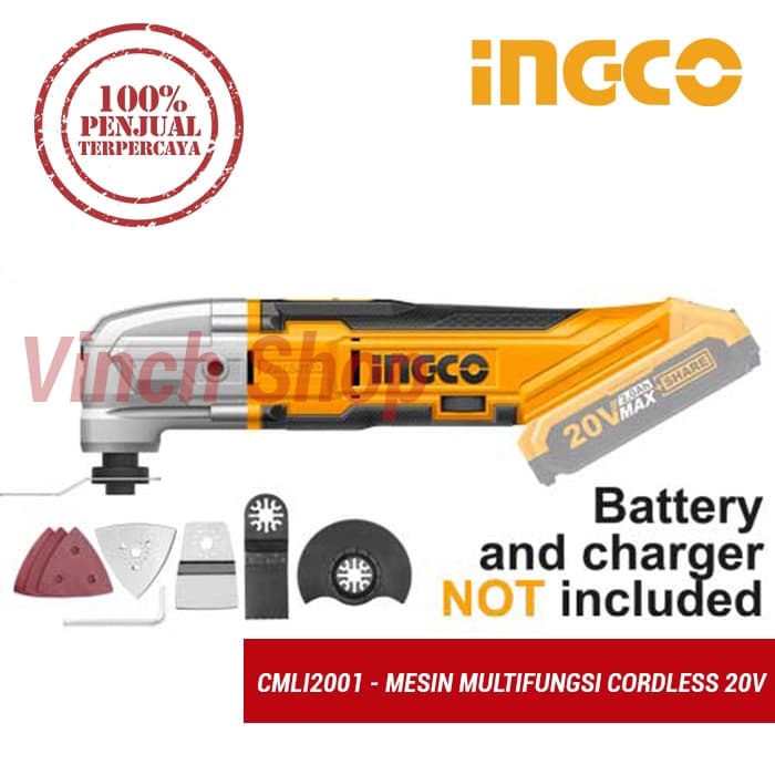 MESIN MULTI CUTTER OSKILASI MULTIFUNGSI CORDLESS MULTIGUNA INGCO