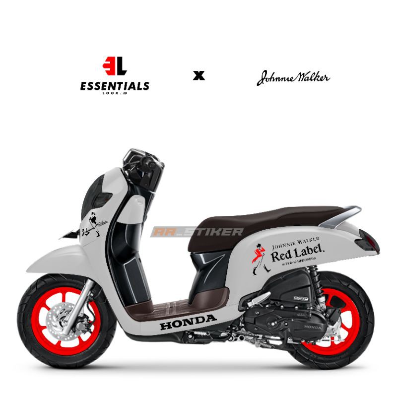 cutting sticker scoopy fi Red label