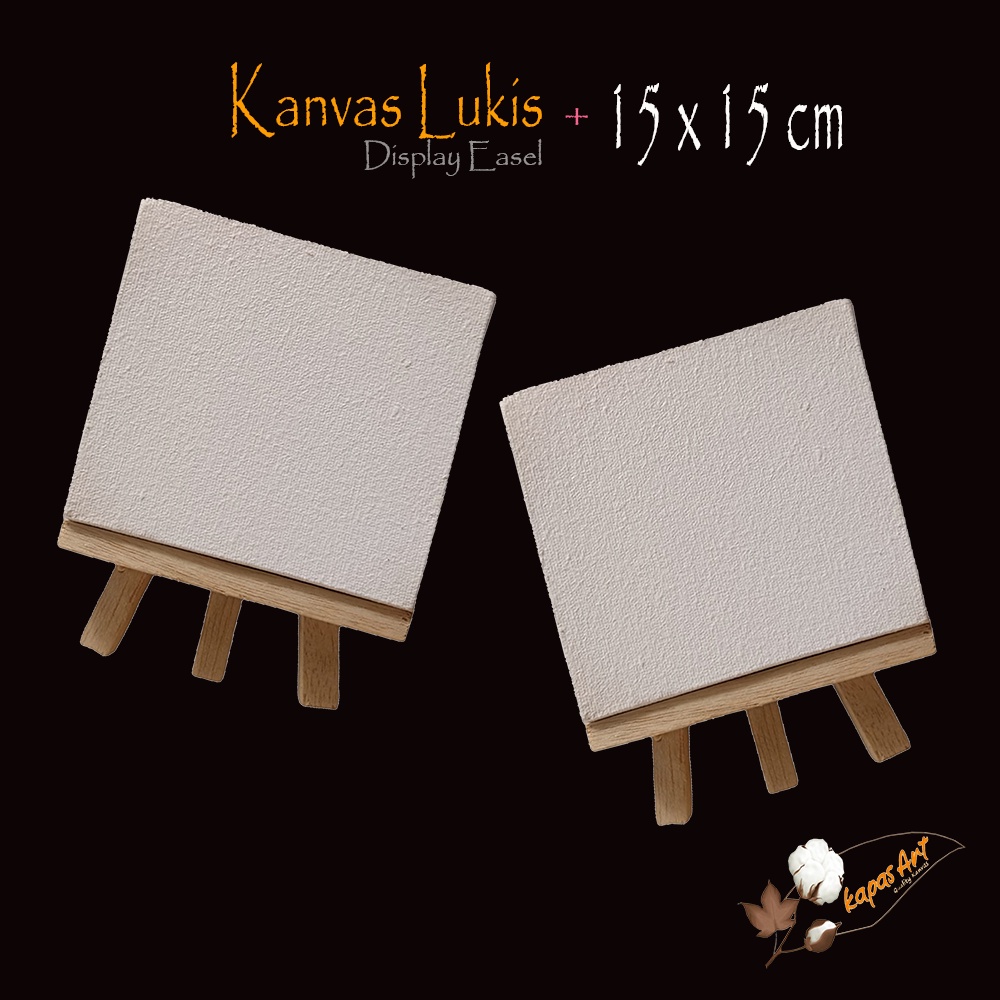 

Kanvas Lukis + Display Easel 15x15 Siap Pakai