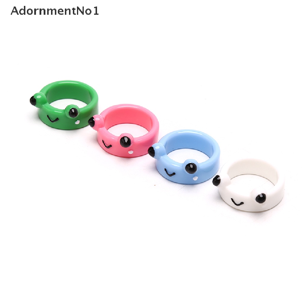 (AdornmentNo1) Cincin Bentuk Katak Bahan Polymer Clay Resin Untuk Wanita