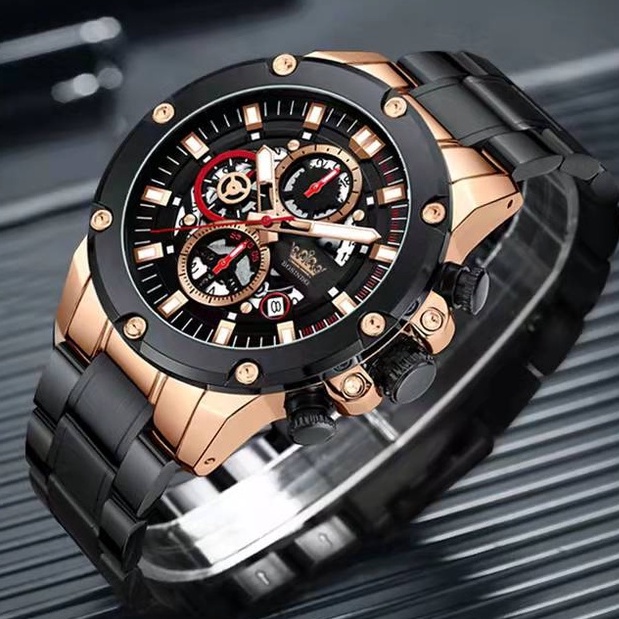 Jam Tangan Pria B1238 Stainless Chrono aktif/ Jam tangan tahan air pria original/ Jam pria terbaru keren gaya/ jam Pria Original asli/ Jam Tangan Pria Chronograph Aktif/Jam Tangan Pria Chronox Original/ Jam Tangan pria stainless steel tahan air/ Biisa COD