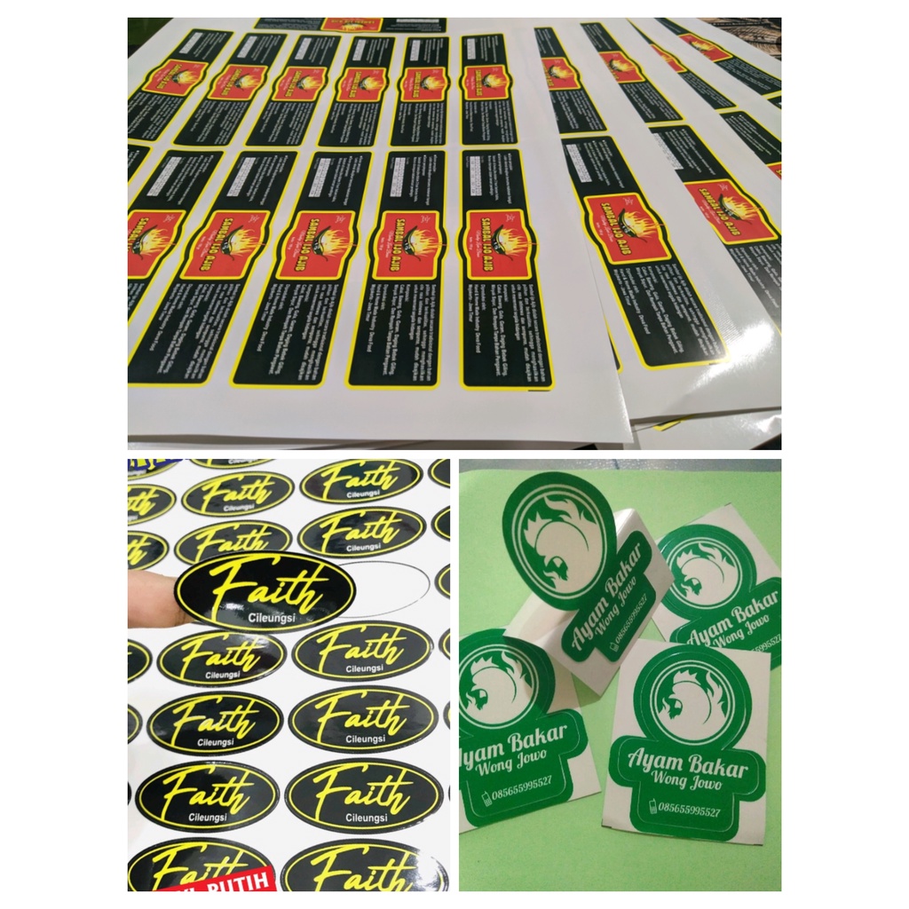 

STIKER LABEL + CUTTING / LABEL PRODUK / VINYL / TRANSPARAN / BONTAK/STIKER KEMASAN/STIKER PRODUK