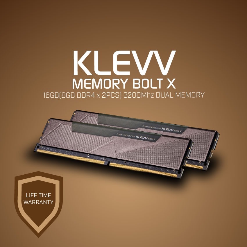 Ram PC KLEVV BOLT X 16GB DDR4 3200Mhz (8GB x 2) Dual Channel