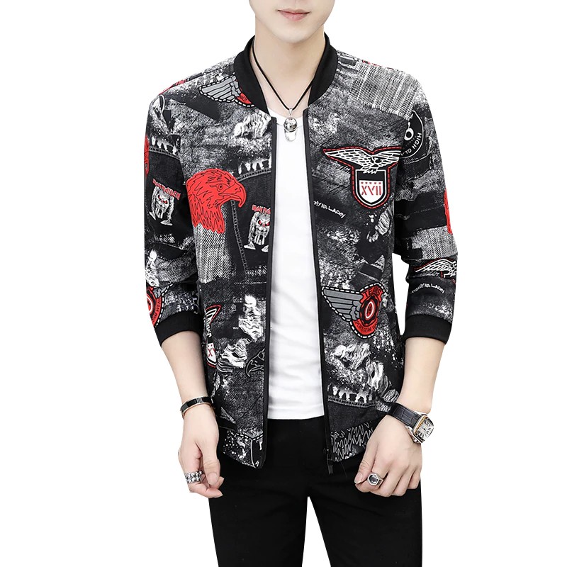 DISKON Bomber Jacket Men 2018 Autumn Mens Pilot Jacket Sportswear Bomber Jacket Fashion Casual