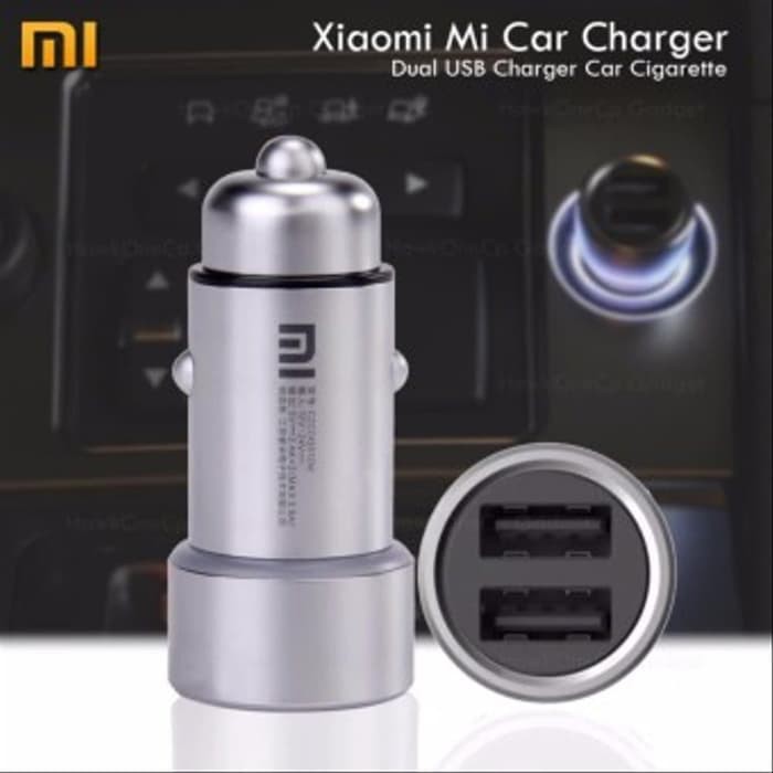 MI Car Charger Mobil Dual USB output original fast charging