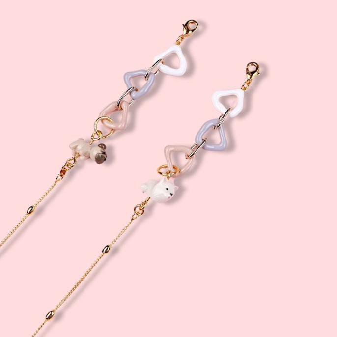 Oct Extra Mask Chain - Jasmine Tease handmade charm - Pug Pom