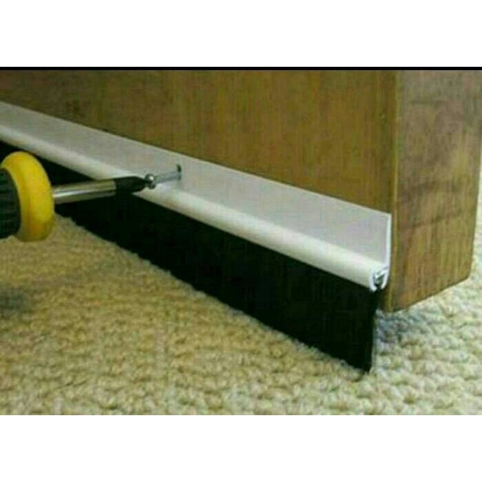 Door Bottom Seal Putih 1 Meter Penutup Celah Bawah Pintu / Moher