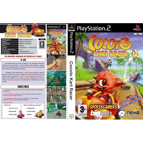 Kaset Ps2 Game Cocoto kart racer