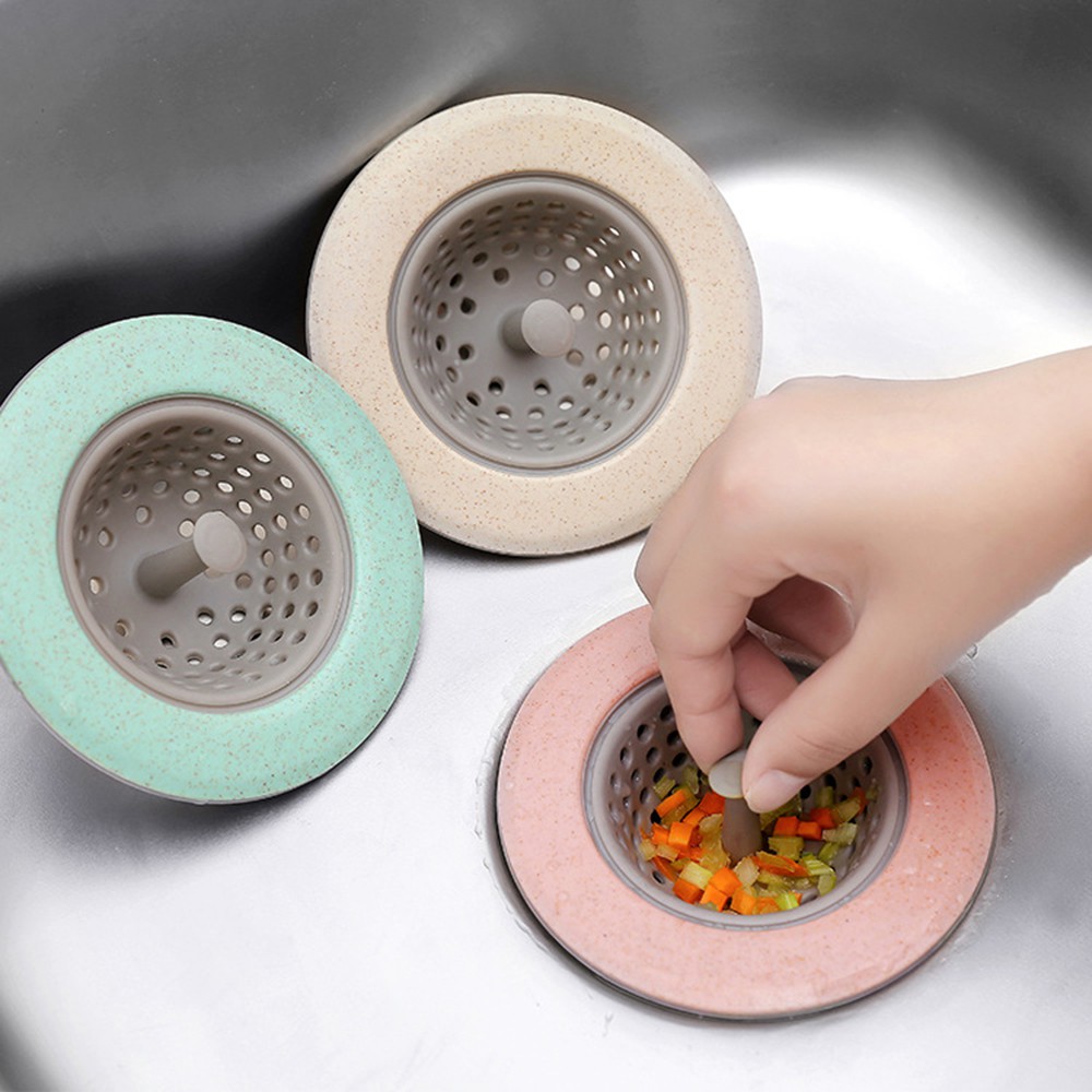 1pcs Portable Silicone Sink Strainer Waste Plug Sink Filter Waste Collector Kitchen Bathroom Accesso Shopee Indonesia