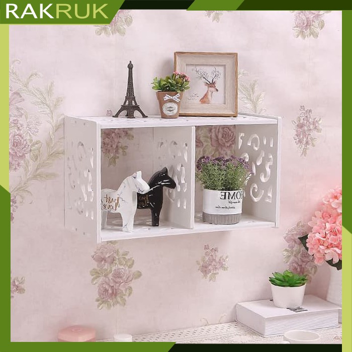 RAKRUK RAK SHABBY CHIC / DEKORASI SHABBY CHIC / RAK KUBIK / RAK DINDING SHABBY CHIC RAK052
