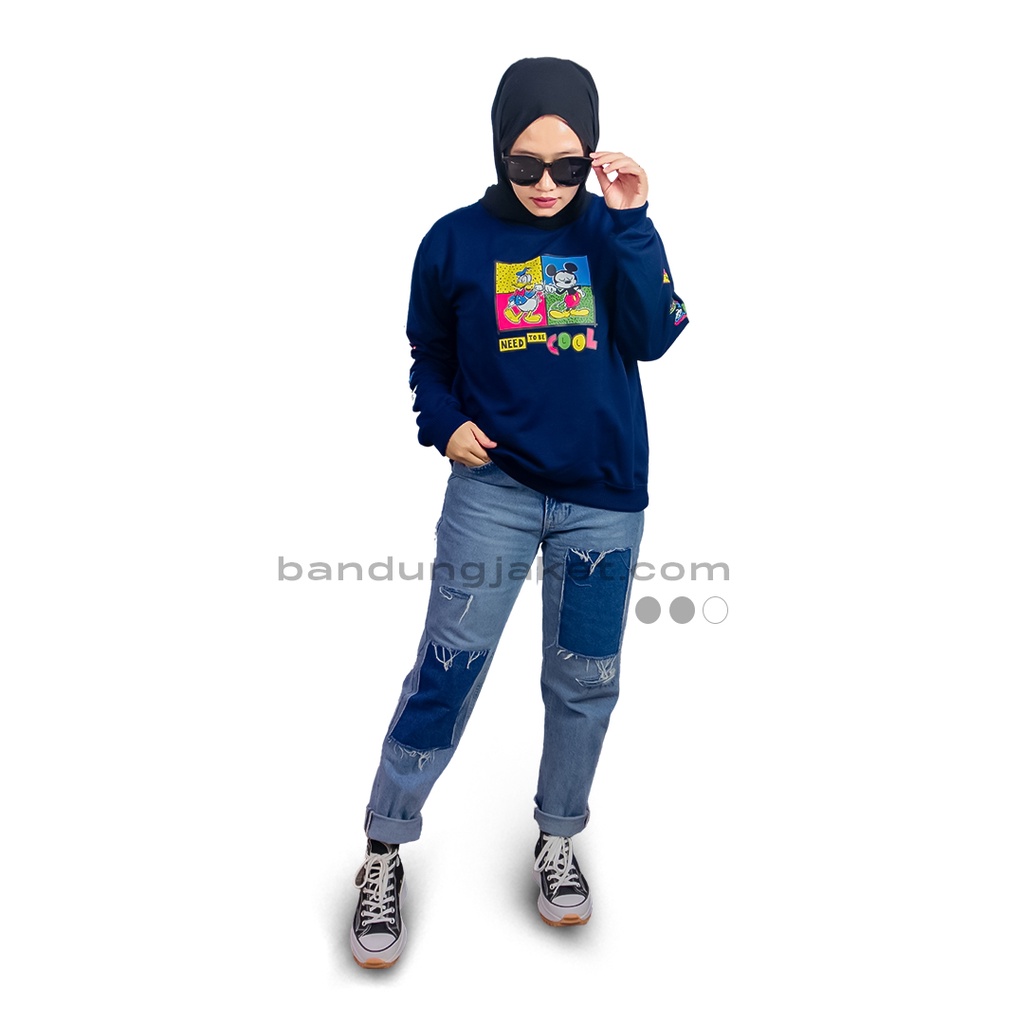 Disney II HOLY Sweatshirt Need To be Cool Mickey Navy