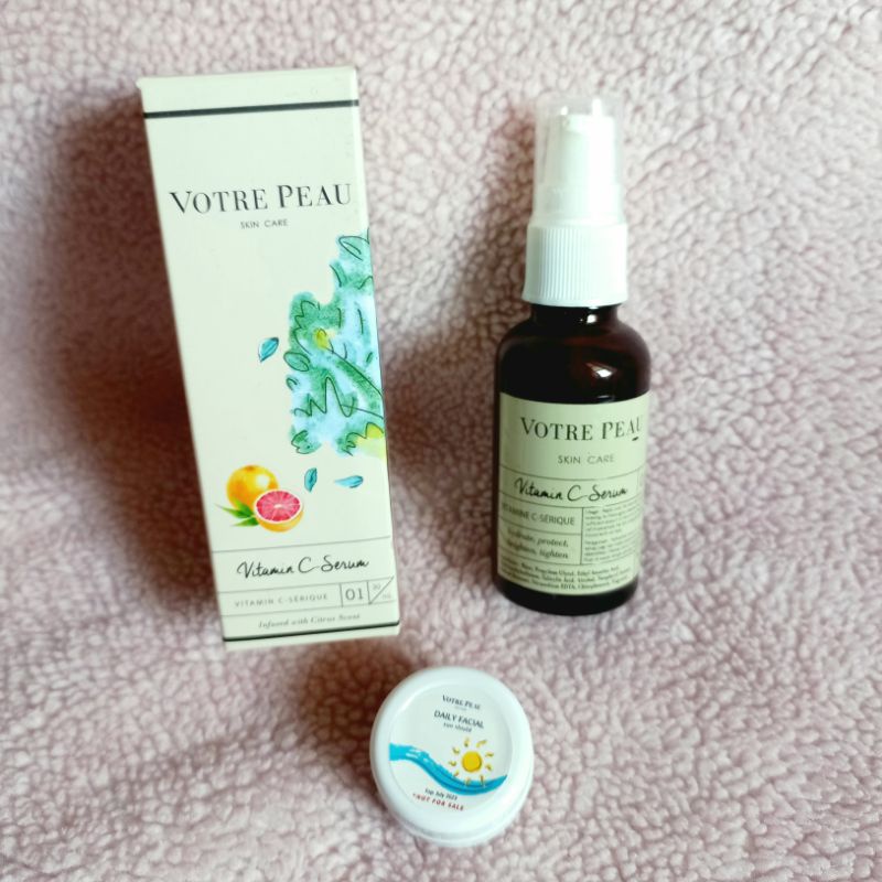 Jual Votre Peau Skin Care Vitamin C Serum 30ml Free Daily Facial Sun Shield 5 Gr Shopee 