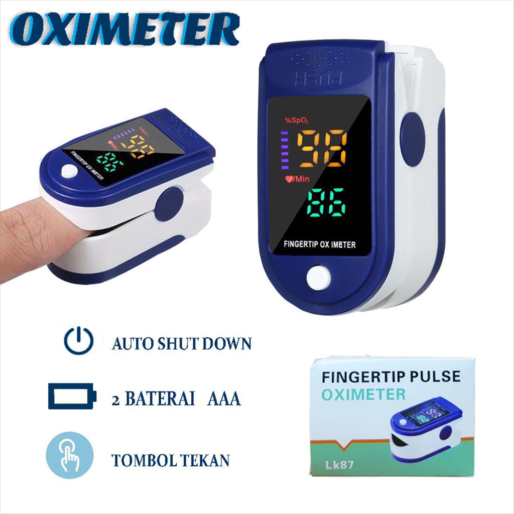 Fingertip Pulse Oxymete Alat Pantau Oksigen/ Alat Deteksi Detak Jantung Dan Kadar Oksigen / Oximeter