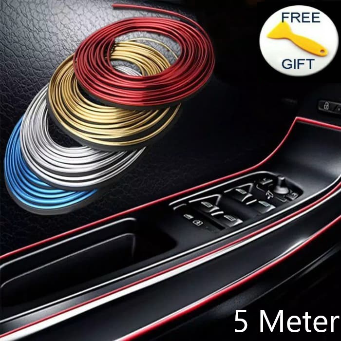 Strip (5 Meter) Panel Dashboard Interor Mobil | Car List Lis Decoration PintuTrim