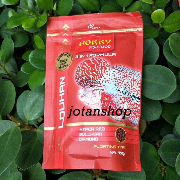 hokky hoky hoki 3 in 1  louhan fish food makanan pakan ikan lohan 100 gram 100gr