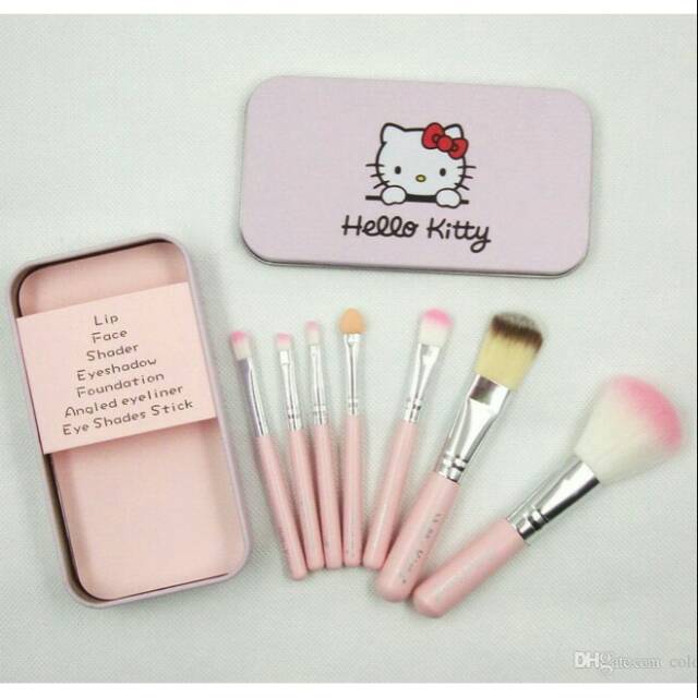 HELLO KITTY BRUSH KUAS SET 7 IN 1 - GOOD QUALITY