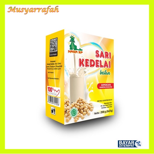 

sari kedelai soya minuman bubuk kaya serat mineral dan vitamin kemasan saset (8X25g)