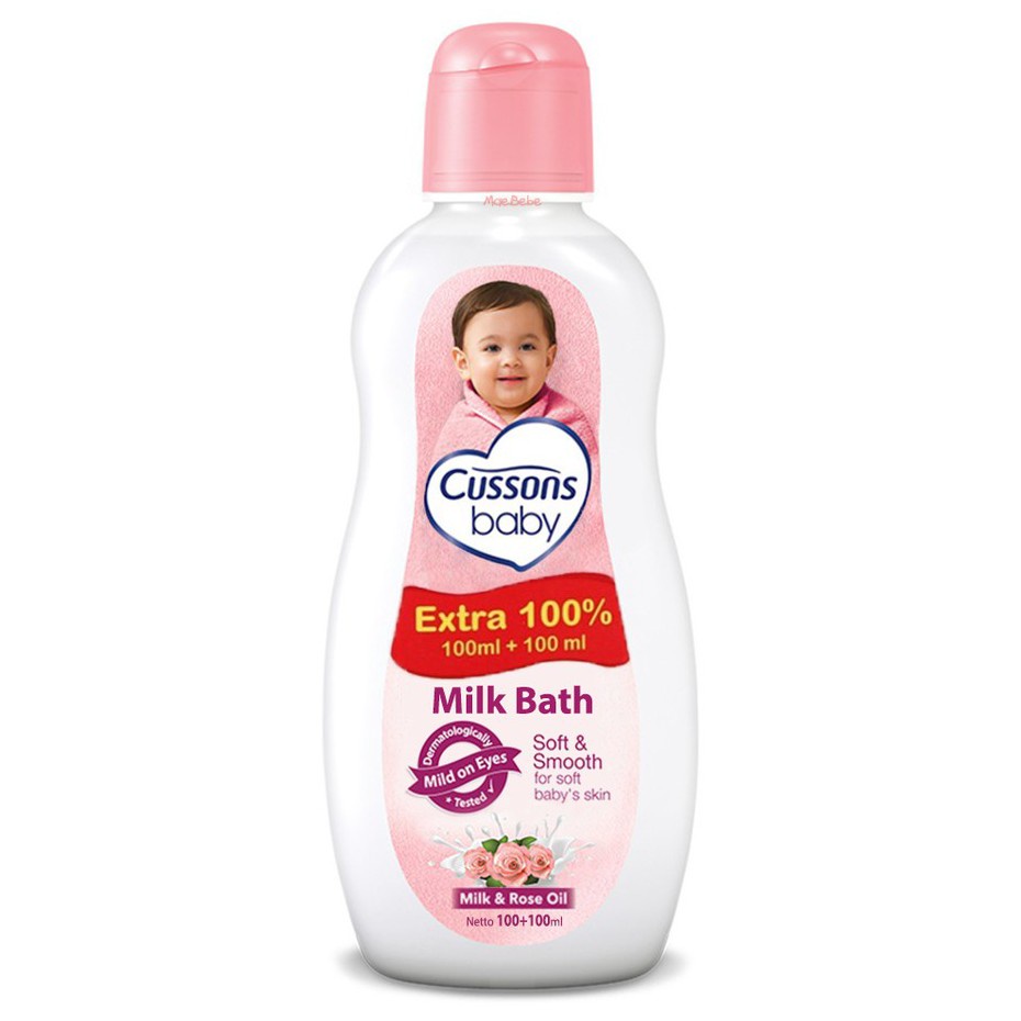 Cussons Baby Hair and Body Wash 200ml / 100+100ml / Cussons Hair And Body Wash / Shampoo Bayi / Sabun Bayi / Perlengkapan Mandi Bayi / Shampoo Sabun Mandi Bayi / /Perawatan Rambut Bayi / Perawatan Kulit Bayi Milk Bath Ungu Pink 200ml