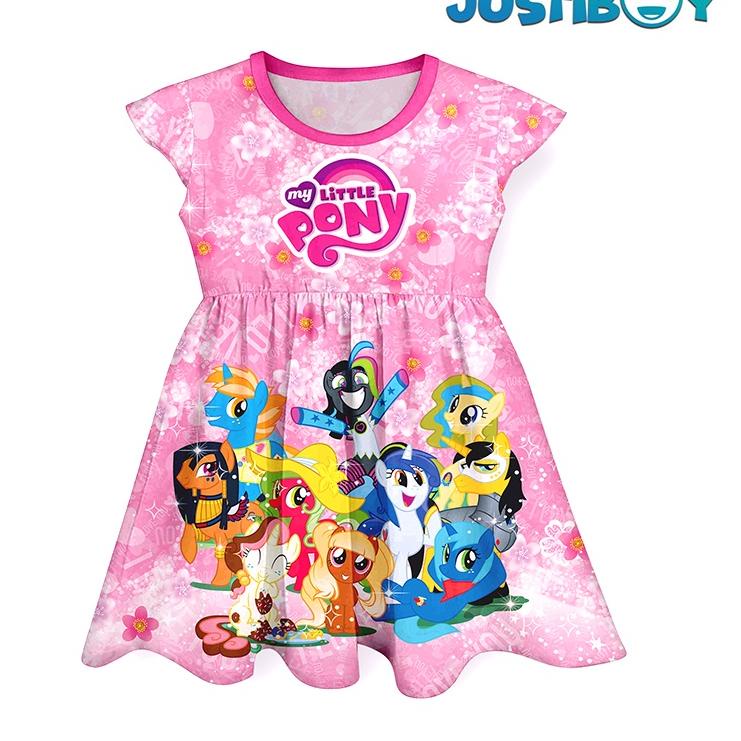 Trend - Dress Baju Anak Perempuan My Little Pony Lengan Pendek / Daster Anak Karakter Umur 1 - 9 Tahun ABEL 한