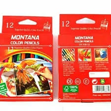 Pensil Warna Montana Pendek / Pencil Colour / Pensil Warna Anak Isi 12 Pcs